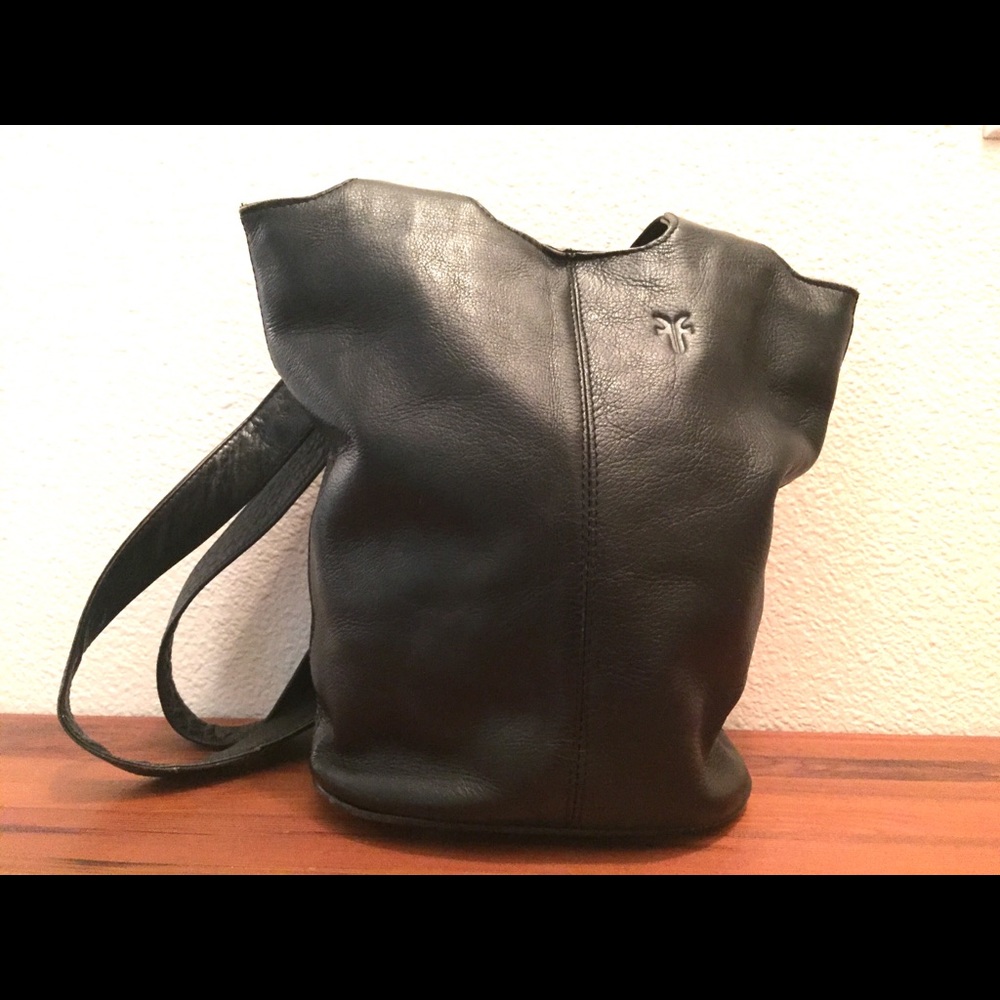 FRYE Handbag Black Leather